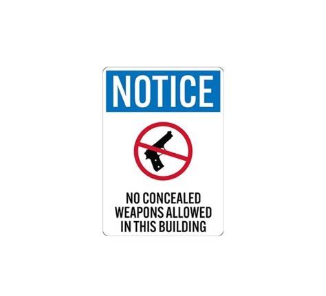 Shop For No Concealed Weapons Allowed Decals Bannerbuzz