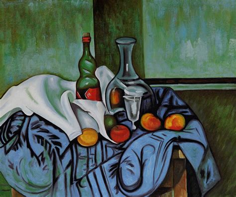 Cezanne Still Life With Peppermint Bottle Paul Cezanne Paul