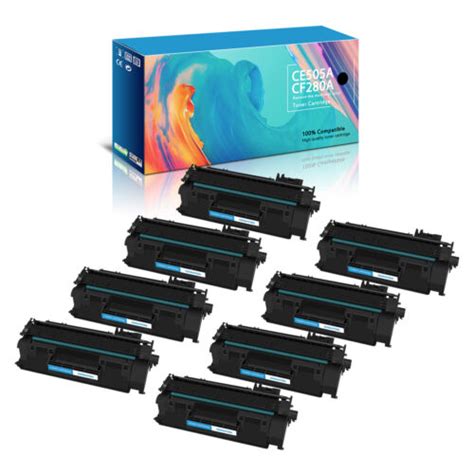 8pk Black Toner For Hp Ce505a 05a Laserjet P2030 P2033 P2034 P2035 P2036 P2056x Ebay