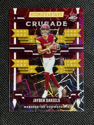 2024 Rookies Stars JAYDEN DANIELS Crusade Longevity Prizm Red Lazer