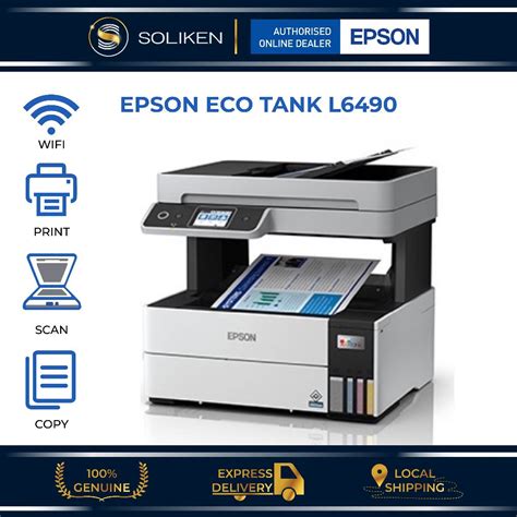 Epson EcoTank L6490 A4 Ink Tank Printer Print Scan Copy With ADF