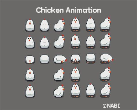 Chicken Animation Rpixelart