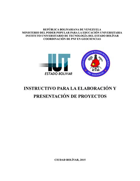 Instructivo DE Trabajo DE Grado Geociencias 2015 1 Actualizado