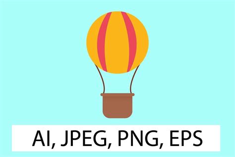 Hot Air Balloon Flat Icon Graphic By Banyuputihdigital Creative Fabrica