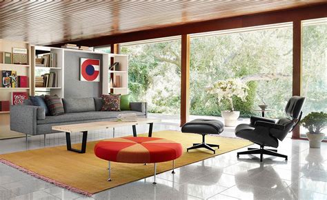 Eames Ebony Lounge Chair Ottoman For Herman Miller Hive