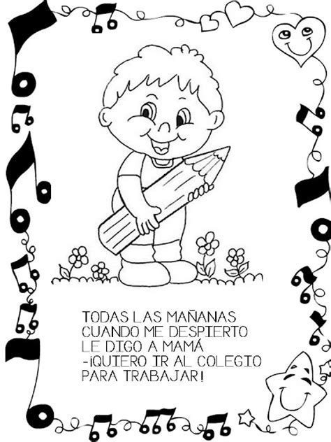 Colorear Poema Poesia Laminas Preescolar Cuentos Tablero Fichas Fichasdeprimaria Rosario Lengua