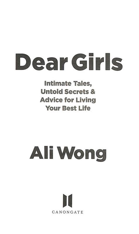 Dear Girls Ali Wong 9781838850562 Blackwell S