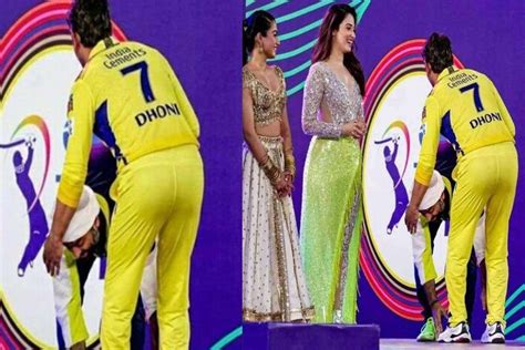 At The Ipl 2023 Inaugural Ceremony Arijit Singh Touches Ms Dhonis