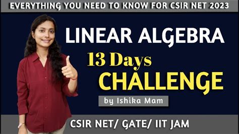 Linear Algebra One Of The Best Online Course Target Csir Net 2023