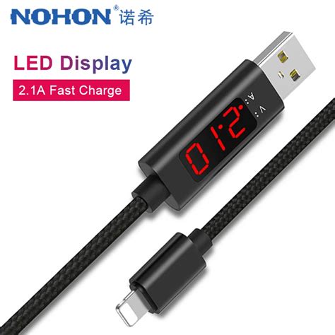 NOHON LED Display USB Type C Charging Data Cable For SamSung Gaxaly S8