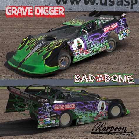 Fantasy Grave Digger Dirt Late Model Dirt Late Models Toy Car Grave