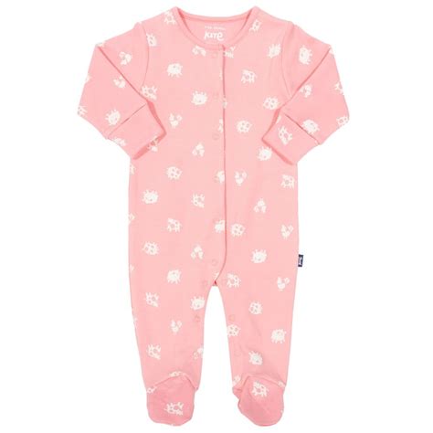 Baby Girl Sleepsuits Kite Organic Polka Farm Sleepsuit Pink Qookeee