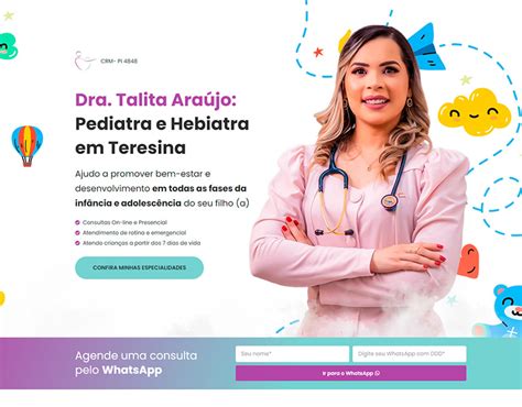 Landing Page Dra Talita Pediatra On Behance