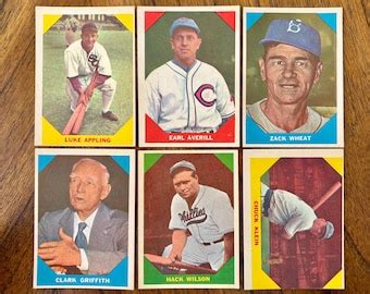 1960 Babe Ruth Fleer Baseball Card 3 No Creases Etsy