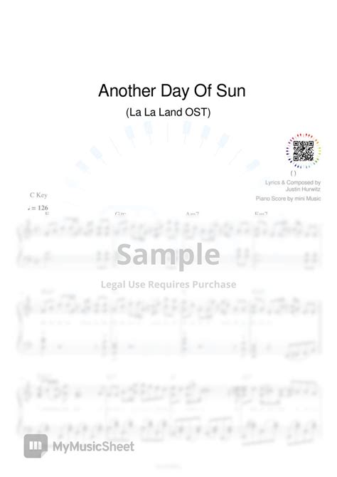 La La Land OST Another Day Of Sun 라라랜드 OST Easy Ver 樂譜 by mini Music