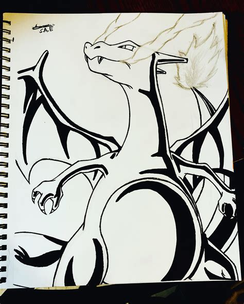 Hey everyone here is my drawing of Charizard. How is it : r/gaming