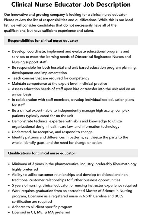 Roles And Responsibilities Of Academic Nurse Educator