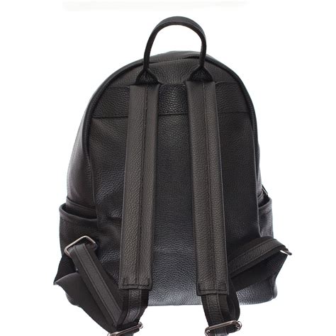 Rucsac negru din piele naturală monocompartimentat 8025