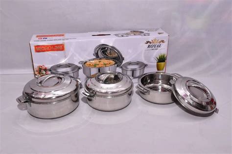 Single Piece Stainless Steel Microline Royal Ss Hot Pot For Many Purposes Capacity