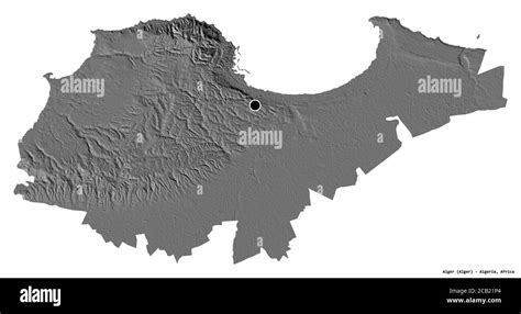 Forma De Alger Provincia De Argelia Con Su Capital Aislada Sobre