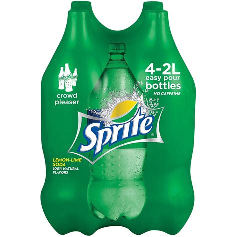 Sprite 2 Liter Bottles Pack Of 4 Sprite Lemon Lime Soda Bottle