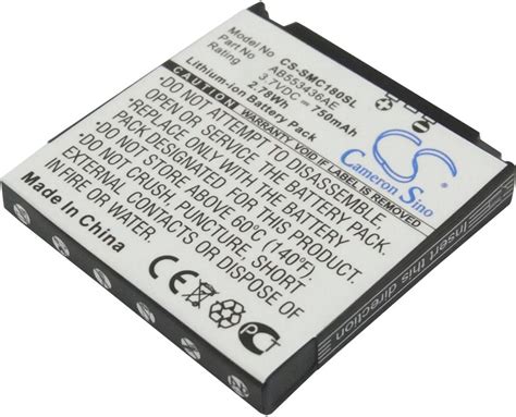Bateria Cameron Sino Samsung SGH-C170 AB553436AE 750mAh 2.78Wh Li-Ion 3 ...