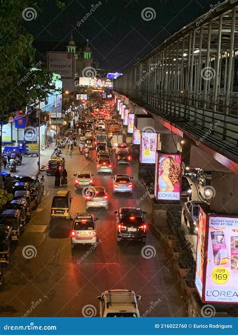 Streets Of Mumbai Night Scenes Editorial Image Image Of Islands