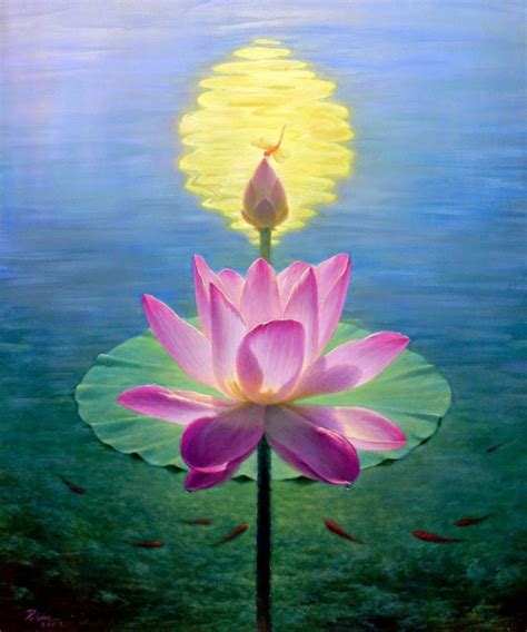 Lotus Flower Acrylic Painting at PaintingValley.com | Explore ...