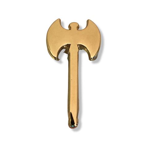 Gold Battle Axe Lapel Pin Wearable Weapin Series Weapon Heavy Etsy