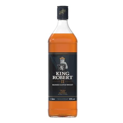 King Robert II Treble Cask Aged 1 Litre Blended Whisky Super Liquor