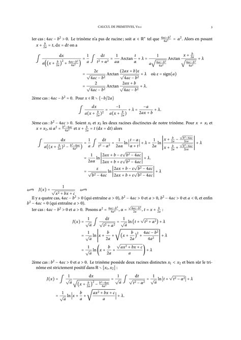 SOLUTION Calcul Des Primitives Studypool