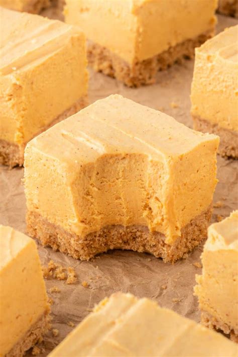 No Bake Pumpkin Cheesecake Bars Build Your Bite