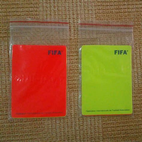 (Referee) FIFA Yellow & Red Card, Sports, Sports & Games Equipment on ...