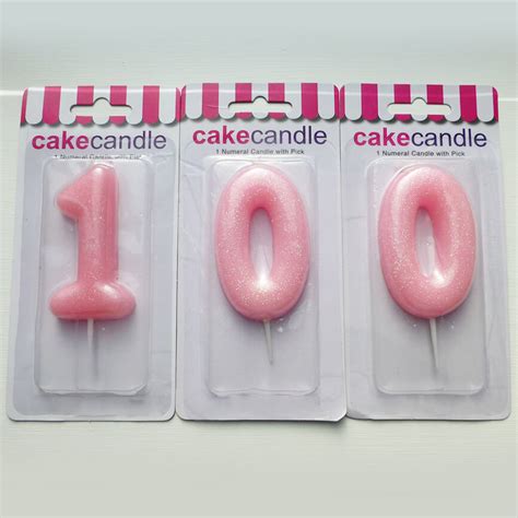 100th Birthday Candle in two celebration colours - BuyCandles.Shop UK