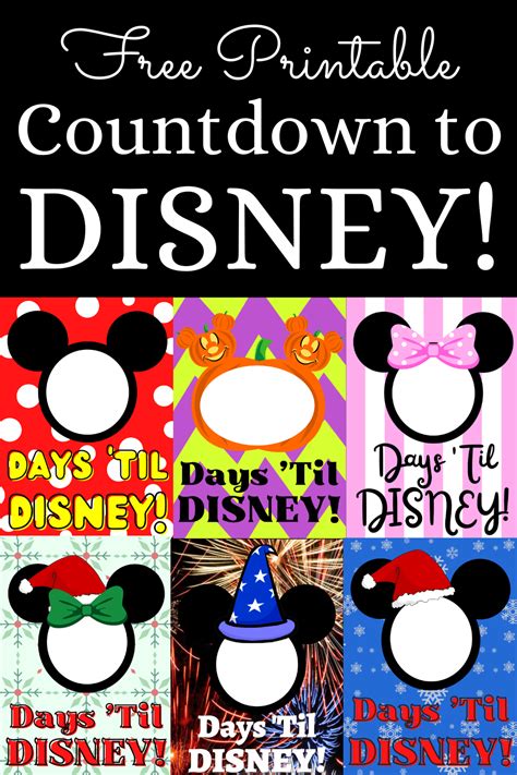 Free Printable Countdown To Disney Inspiring Magical Memories