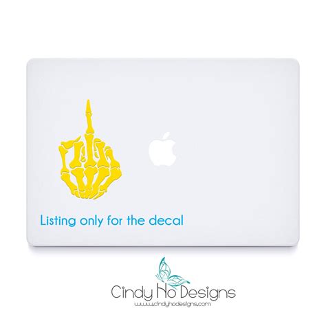 Middle Finger Skeleton Fuck You 5 X 3 25 Inch Decal Etsy