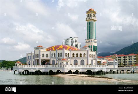 Floating Mosque Mesjid Terapung Penang Malaysia 2014 Stock Photo