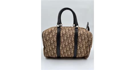 Sac Bowling En Toile Marron Dior Ref Joli Closet