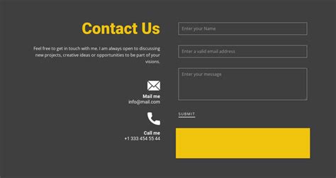 Contact us WordPress Template