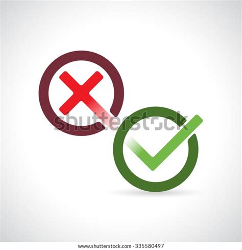 Yes No Symbols Vector Illustration Stock Vector (Royalty Free) 335580497