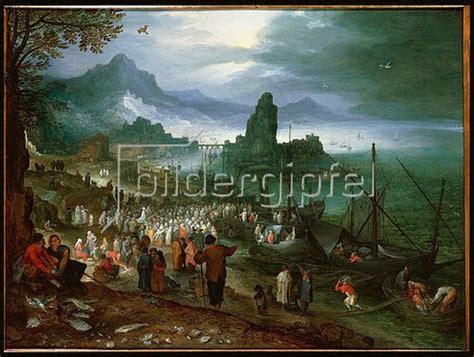 Christus predigt auf dem See Genezareth 16 Jh von Jan Brueghel d Ä