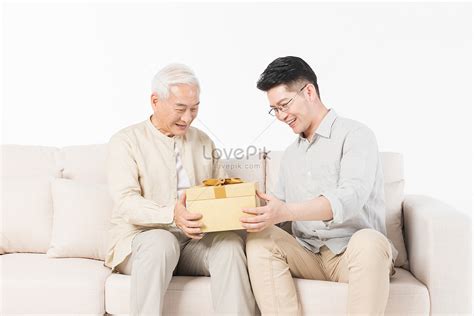 Elderly Father And Son Giving Gifts Picture And HD Photos | Free ...