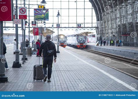 Moscow Russia May 12 2021 Kievsky Railway Station In Moscow