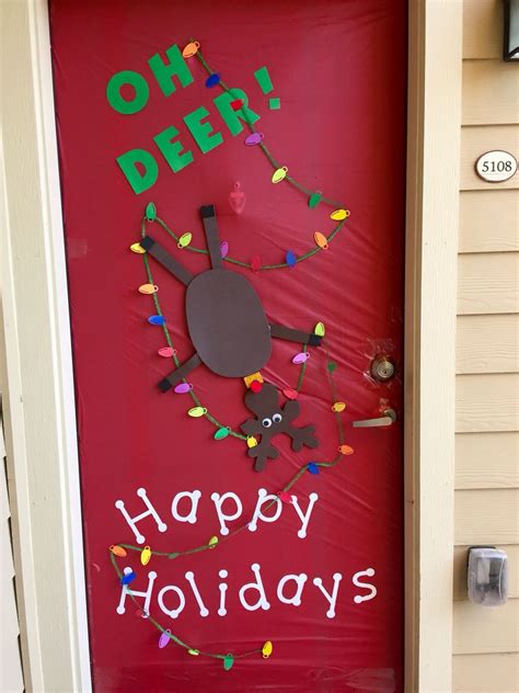 Oh Deer Happy Holidays Door Decoration 2015 Door Decorations Decor