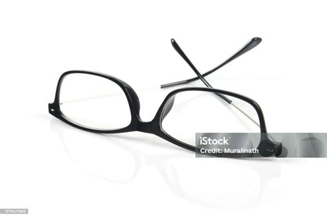 Black Rectangular Eyeglasses On White Background Stock Photo - Download ...