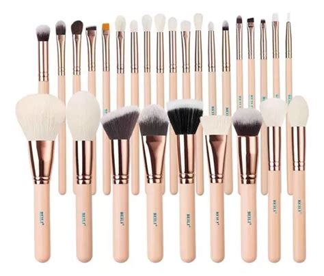 Set De Brochas Para Maquillaje Beili 28pz Rose Gold Original Meses