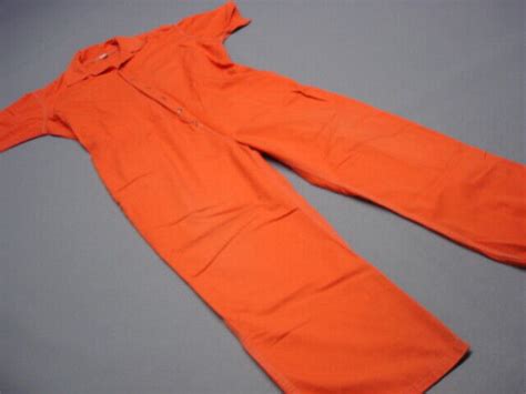 Prison Inmate Jail Prisoner Costume Convict Orange Jumpsuit 2xl Ebay