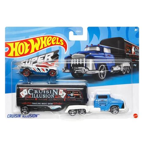 Hot Wheels Caminhão Transporte Super Rigs Mattel BDW51 Caminhões Motos e Ônibus de
