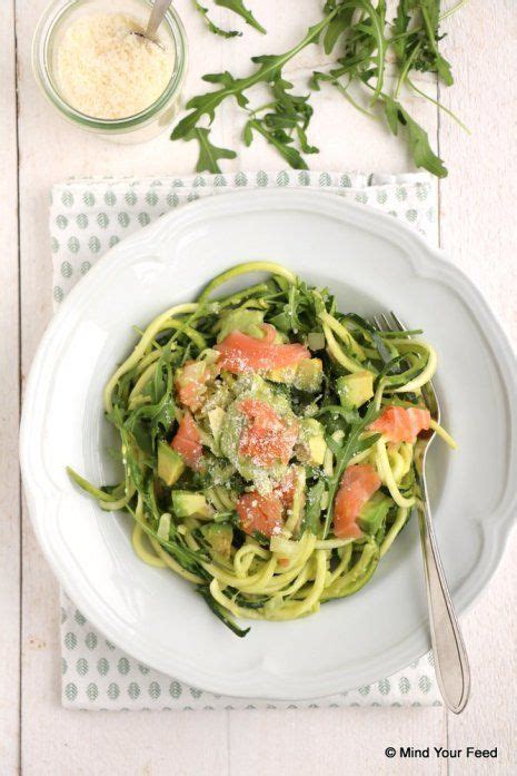 Courgette Spaghetti Met Avocado En Zalm Mind Your Feed Easy Healthy