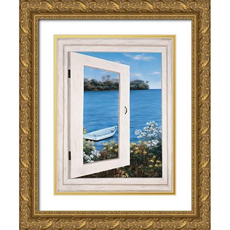 Romanello Diane 19x24 Gold Ornate Wood Framed With Double Matting